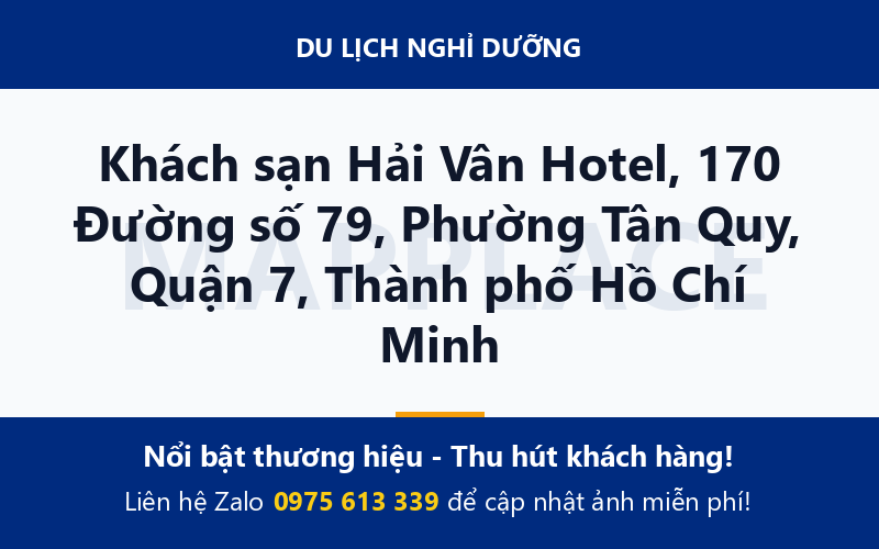 Khách sạn Hải Vân Hotel, 170 Đường số 79, Phường Tân Quy, Quận 7, Thành phố Hồ Chí Minh