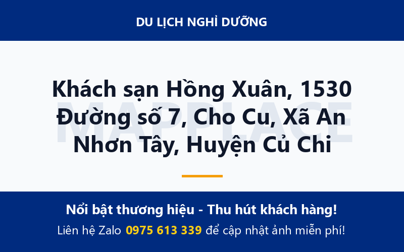 Khách sạn Hồng Xuân, 1530 Đường số 7, Cho Cu, Xã An Nhơn Tây, Huyện Củ Chi