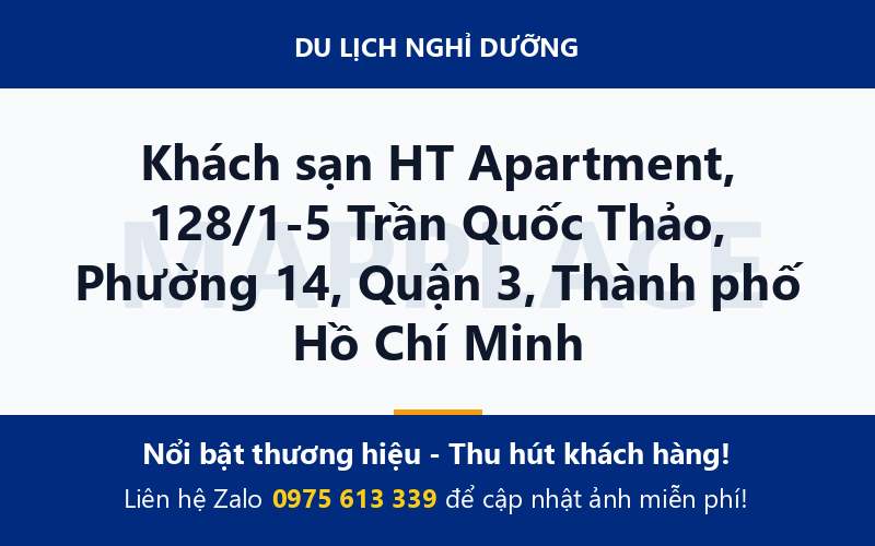 Khách sạn HT Apartment, 128/1-5 Trần Quốc Thảo, Phường 14, Quận 3, Thành phố Hồ Chí Minh