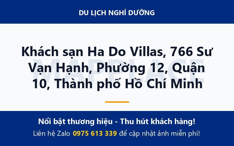 Khách sạn Ha Do Villas, 766 Sư Vạn Hạnh, Phường 12, Quận 10, Thành phố Hồ Chí Minh