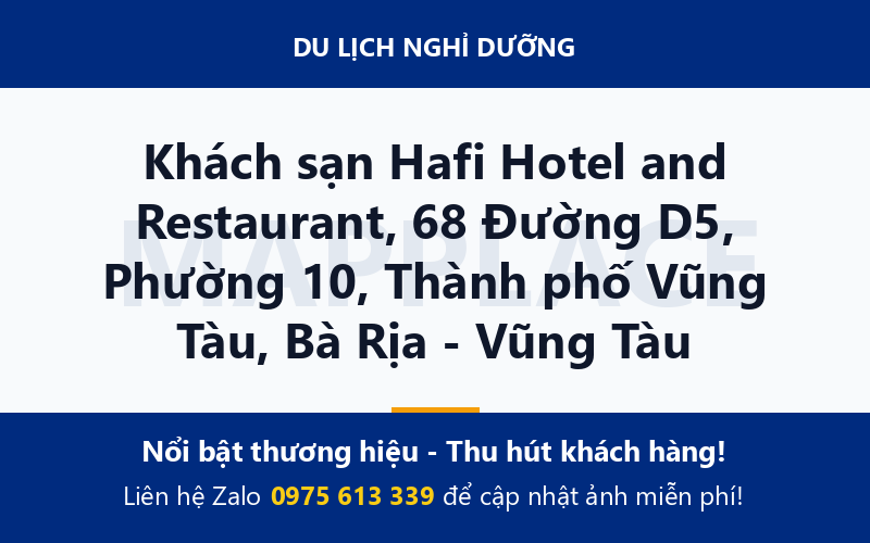 Khách sạn Hafi Hotel and Restaurant, 68 Đường D5, Phường 10, Thành phố Vũng Tàu, Bà Rịa - Vũng Tàu