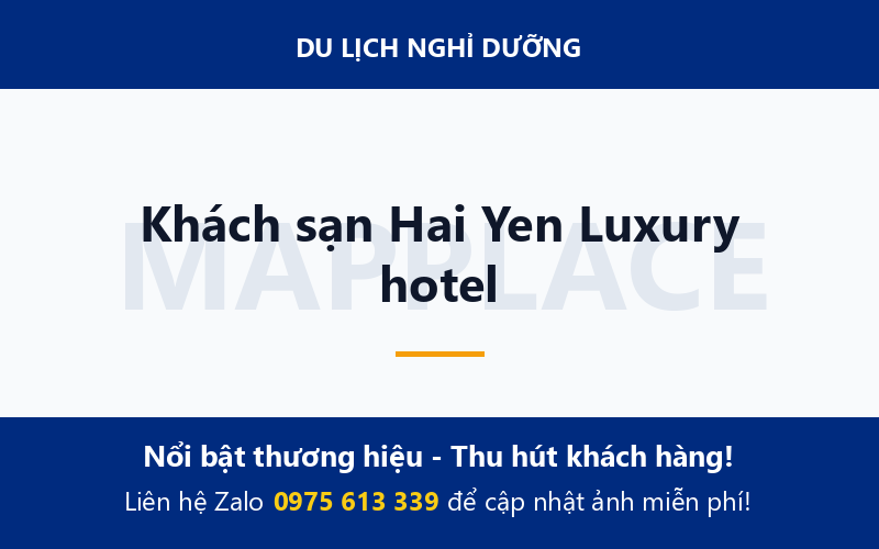 Khách sạn Hai Yen Luxury hotel