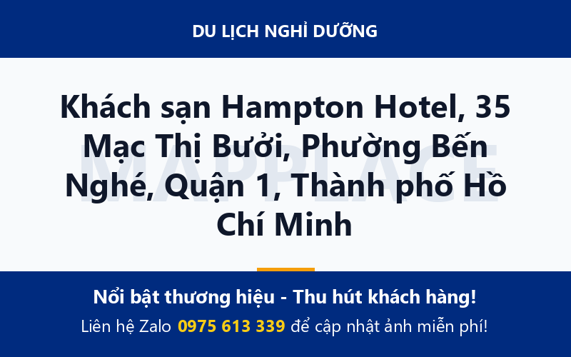 Khách sạn Hampton Hotel, 35 Mạc Thị Bưởi, Phường Bến Nghé, Quận 1, Thành phố Hồ Chí Minh