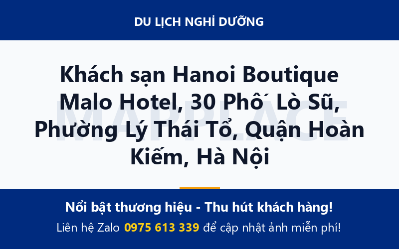 Khách sạn Hanoi Boutique Malo Hotel, 30 Phố Lò Sũ, Phường Lý Thái Tổ, Quận Hoàn Kiếm, Hà Nội