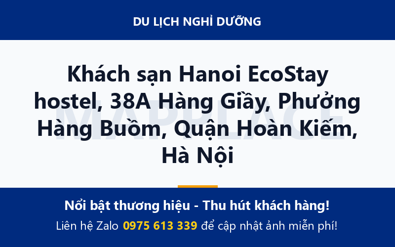 Khách sạn Hanoi EcoStay hostel, 38A Hàng Giầy, Phưởng Hàng Buồm, Quận Hoàn Kiếm, Hà Nội