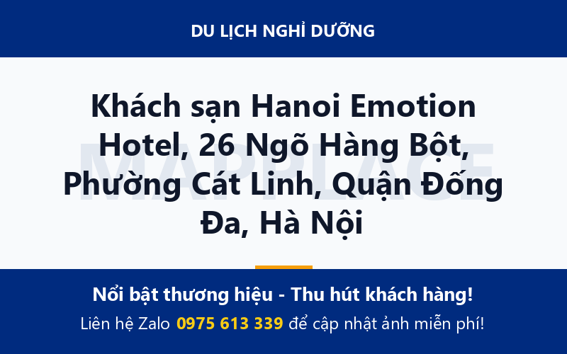 Khách sạn Hanoi Emotion Hotel, 26 Ngõ Hàng Bột, Phường Cát Linh, Quận Đống Đa, Hà Nội
