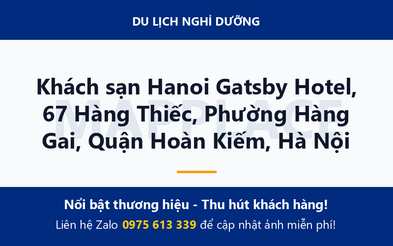 Khách sạn Hanoi Gatsby Hotel, 67 Hàng Thiếc, Phường Hàng Gai, Quận Hoàn Kiếm, Hà Nội