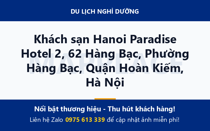 Khách sạn Hanoi Paradise Hotel 2, 62 Hàng Bạc, Phường Hàng Bạc, Quận Hoàn Kiếm, Hà Nội