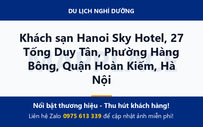 Khách sạn Hanoi Sky Hotel, 27 Tống Duy Tân, Phường Hàng Bông, Quận Hoàn Kiếm, Hà Nội