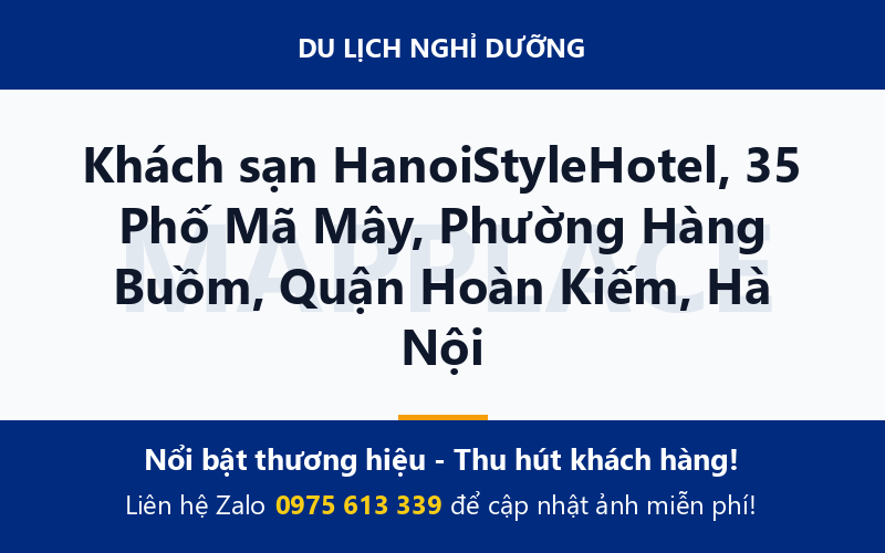Khách sạn HanoiStyleHotel, 35 Phố Mã Mây, Phường Hàng Buồm, Quận Hoàn Kiếm, Hà Nội