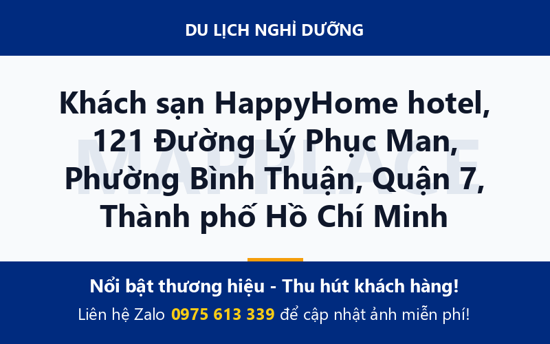 Khách sạn HappyHome hotel, 121 Đường Lý Phục Man, Phường Bình Thuận, Quận 7, Thành phố Hồ Chí Minh
