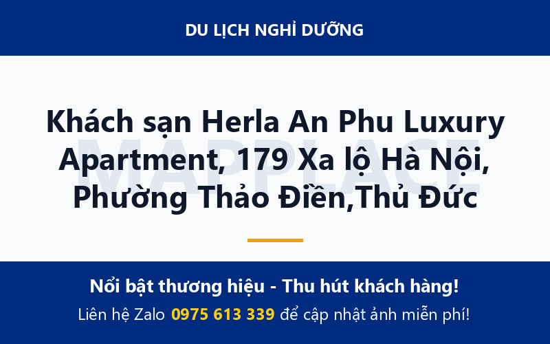 Khách sạn Herla An Phu Luxury Apartment, 179 Xa lộ Hà Nội, Phường Thảo Điền,Thủ Đức