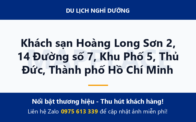 Khách sạn Hoàng Long Sơn 2, 14 Đường số 7, Khu Phố 5, Thủ Đức, Thành phố Hồ Chí Minh