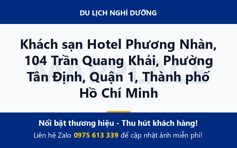 Khách sạn Hotel Phương Nhàn, 104 Trần Quang Khải, Phường Tân Định, Quận 1, Thành phố Hồ Chí Minh