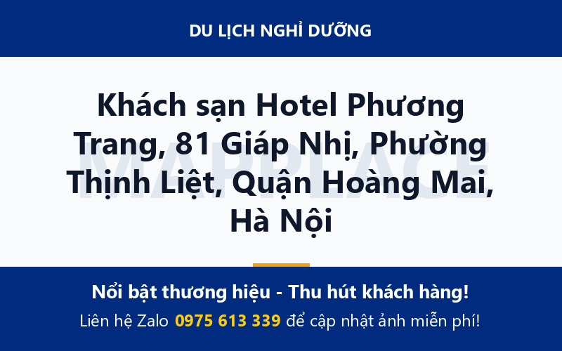Khách sạn Hotel Phương Trang, 81 Giáp Nhị, Phường Thịnh Liệt, Quận Hoàng Mai, Hà Nội