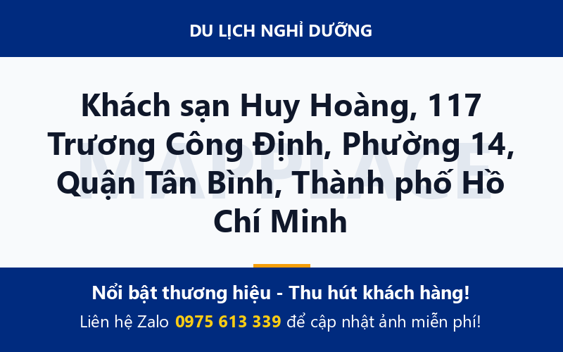 Khách sạn Huy Hoàng, 117 Trương Công Định, Phường 14, Quận Tân Bình, Thành phố Hồ Chí Minh