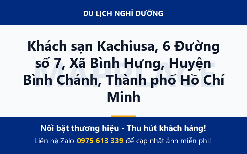 Khách sạn Kachiusa, 6 Đường số 7, Xã Bình Hưng, Huyện Bình Chánh, Thành phố Hồ Chí Minh