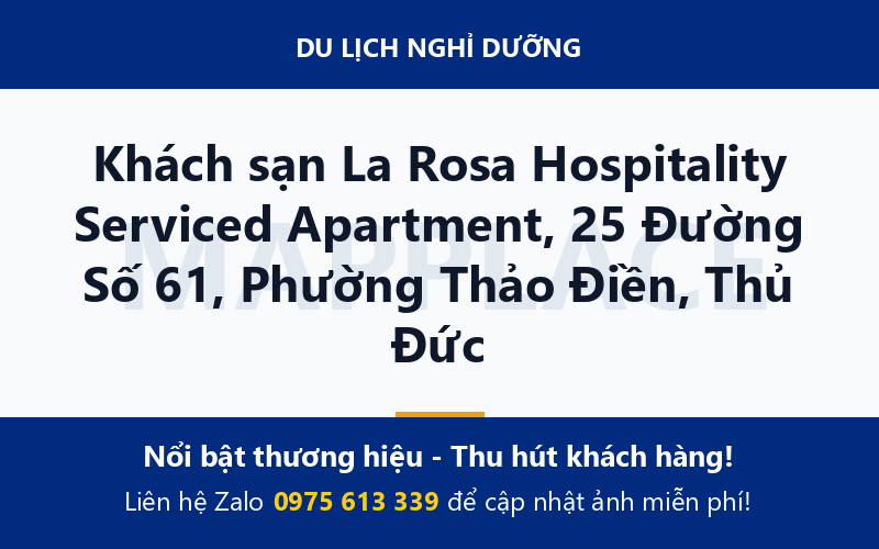 Khách sạn La Rosa Hospitality Serviced Apartment, 25 Đường Số 61, Phường Thảo Điền, Thủ Đức