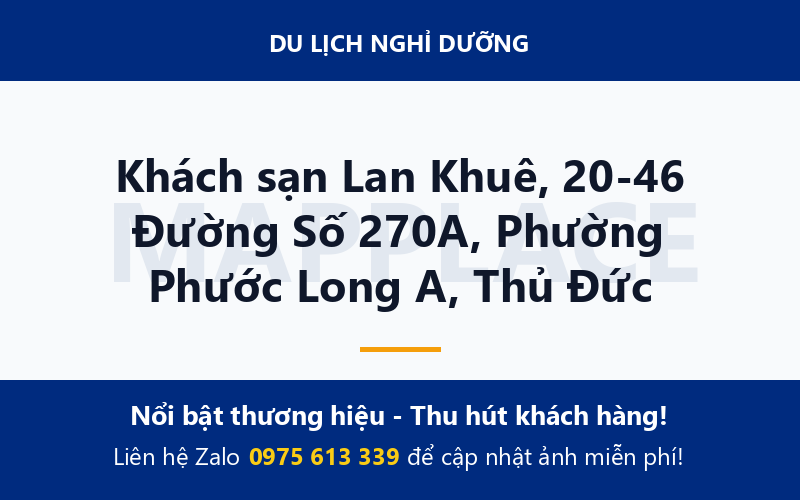 Khách sạn Lan Khuê, 20-46 Đường Số 270A, Phường Phước Long A, Thủ Đức