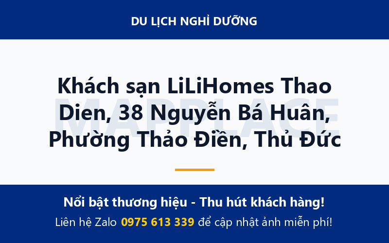 Khách sạn LiLiHomes Thao Dien, 38 Nguyễn Bá Huân, Phường Thảo Điền, Thủ Đức