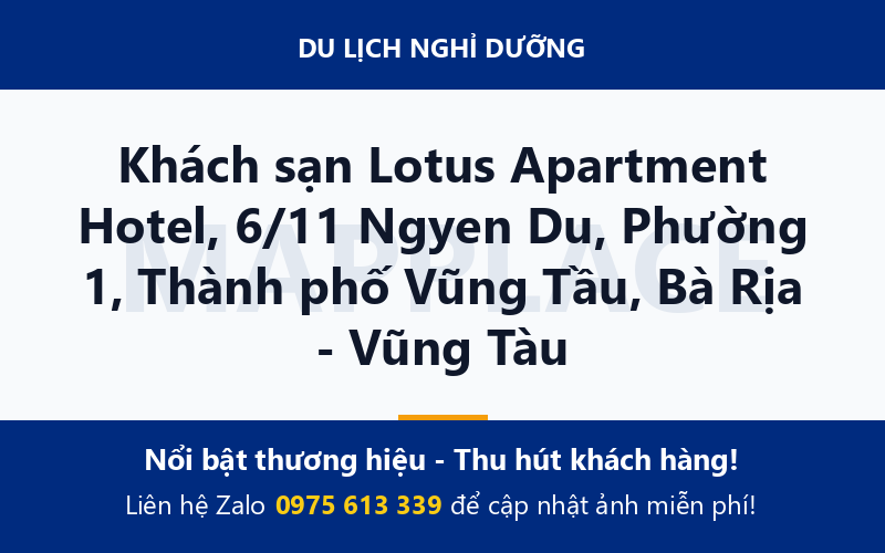 Khách sạn Lotus Apartment Hotel, 6/11 Ngyen Du, Phường 1, Thành phố Vũng Tầu, Bà Rịa - Vũng Tàu
