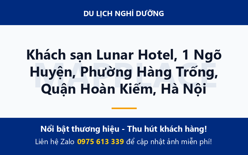 Khách sạn Lunar Hotel, 1 Ngõ Huyện, Phường Hàng Trống, Quận Hoàn Kiếm, Hà Nội