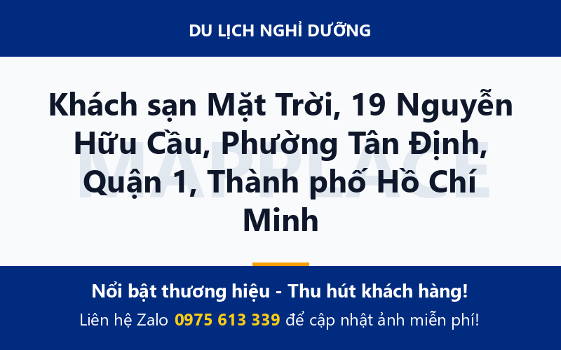 Khách sạn Mặt Trời, 19 Nguyễn Hữu Cầu, Phường Tân Định, Quận 1, Thành phố Hồ Chí Minh