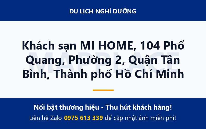 Khách sạn MI HOME, 104 Phổ Quang, Phường 2, Quận Tân Bình, Thành phố Hồ Chí Minh