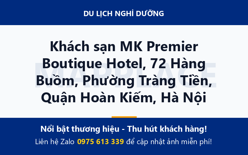 Khách sạn MK Premier Boutique Hotel, 72 Hàng Buồm, Phường Tràng Tiền, Quận Hoàn Kiếm, Hà Nội