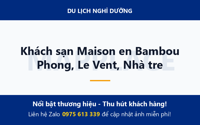 Khách sạn Maison en Bambou Phong, Le Vent, Nhà tre