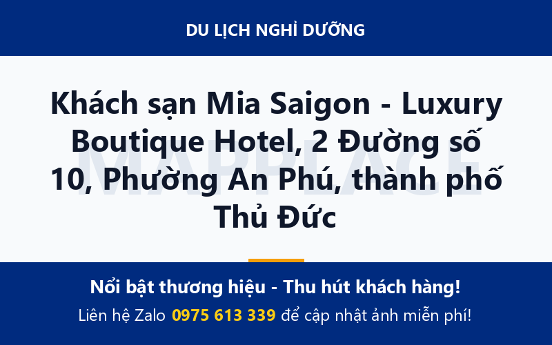 Khách sạn Mia Saigon - Luxury Boutique Hotel, 2 Đường số 10, Phường An Phú, thành phố Thủ Đức
