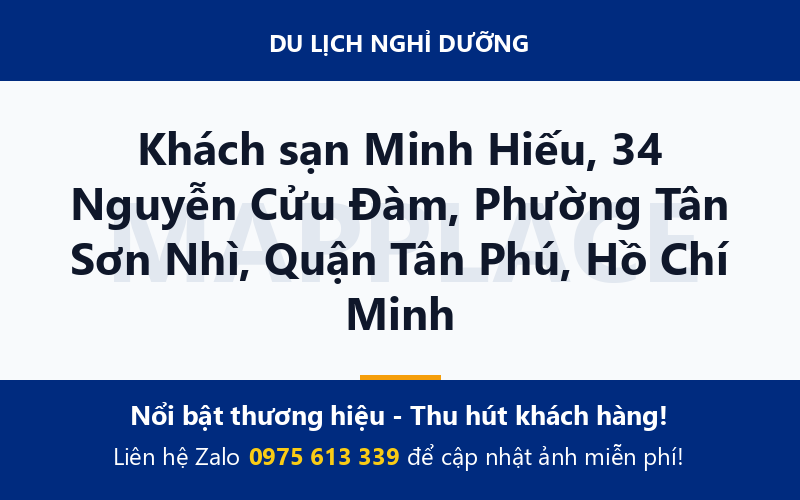 Khách sạn Minh Hiếu, 34 Nguyễn Cửu Đàm, Phường Tân Sơn Nhì, Quận Tân Phú, Hồ Chí Minh