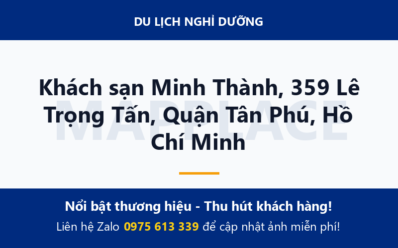Khách sạn Minh Thành, 359 Lê Trọng Tấn, Quận Tân Phú, Hồ Chí Minh
