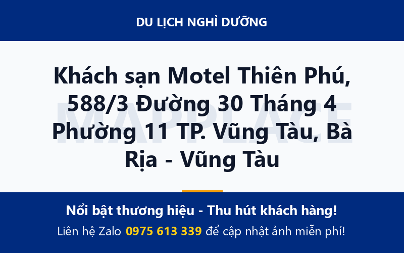 Khách sạn Motel Thiên Phú, 588/3 Đường 30 Tháng 4 Phường 11 TP. Vũng Tàu, Bà Rịa - Vũng Tàu