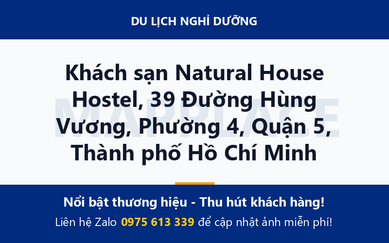 Khách sạn Natural House Hostel, 39 Đường Hùng Vương, Phường 4, Quận 5, Thành phố Hồ Chí Minh