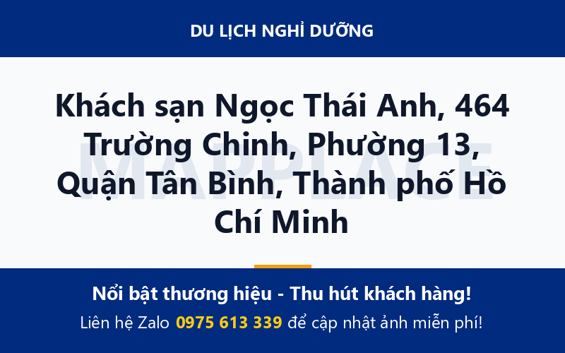 Khách sạn Ngọc Thái Anh, 464 Trường Chinh, Phường 13, Quận Tân Bình, Thành phố Hồ Chí Minh