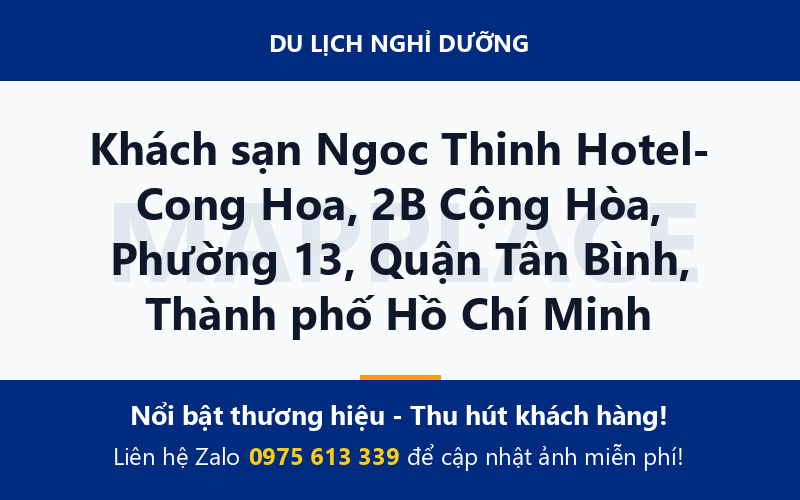 Khách sạn Ngoc Thinh Hotel- Cong Hoa, 2B Cộng Hòa, Phường 13, Quận Tân Bình, Thành phố Hồ Chí Minh