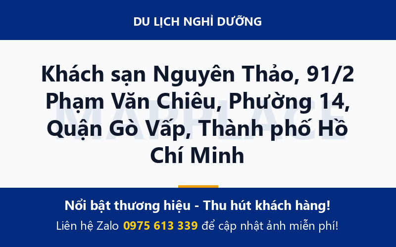 Khách sạn Nguyên Thảo, 91/2 Phạm Văn Chiêu, Phường 14, Quận Gò Vấp, Thành phố Hồ Chí Minh