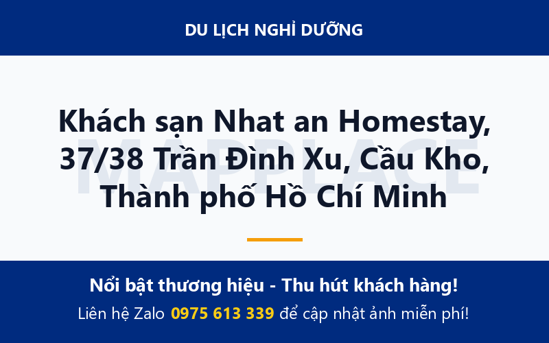 Khách sạn Nhat an Homestay, 37/38 Trần Đình Xu, Cầu Kho, Thành phố Hồ Chí Minh