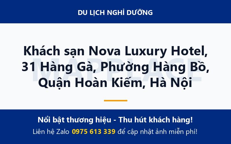 Khách sạn Nova Luxury Hotel, 31 Hàng Gà, Phường Hàng Bồ, Quận Hoàn Kiếm, Hà Nội