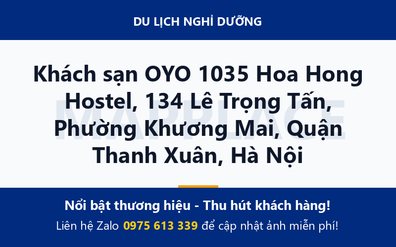 Khách sạn OYO 1035 Hoa Hong Hostel, 134 Lê Trọng Tấn, Phường Khương Mai, Quận Thanh Xuân, Hà Nội