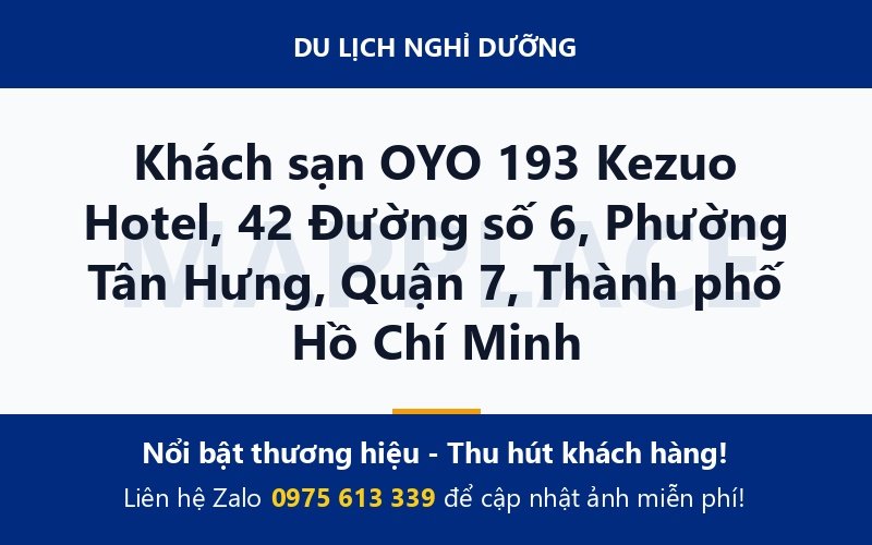 Khách sạn OYO 193 Kezuo Hotel, 42 Đường số 6, Phường Tân Hưng, Quận 7, Thành phố Hồ Chí Minh