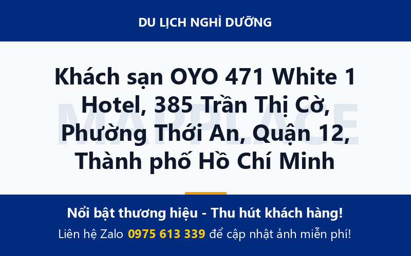 Khách sạn OYO 471 White 1 Hotel, 385 Trần Thị Cờ, Phường Thới An, Quận 12, Thành phố Hồ Chí Minh