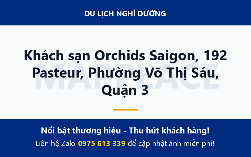 Khách sạn Orchids Saigon, 192 Pasteur, Phường Võ Thị Sáu, Quận 3