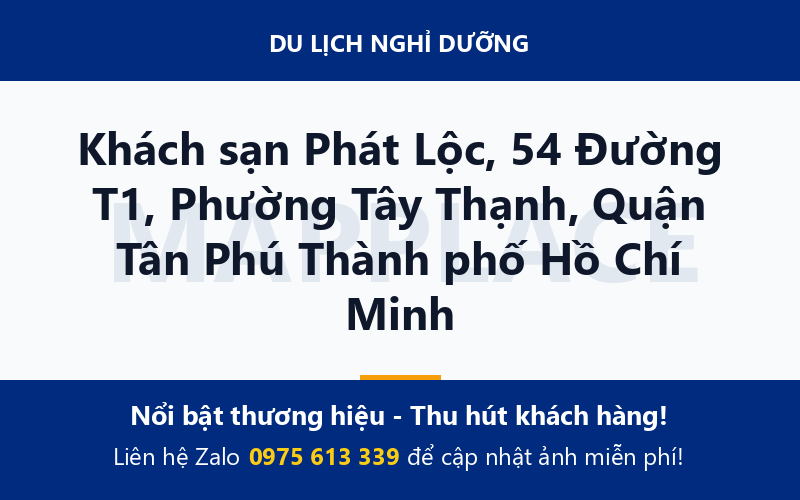 Khách sạn Phát Lộc, 54 Đường T1, Phường Tây Thạnh, Quận Tân Phú Thành phố Hồ Chí Minh