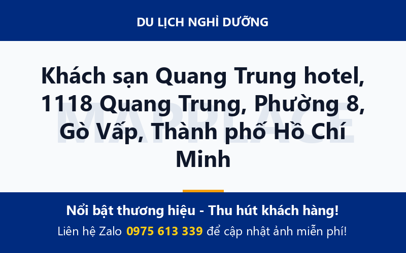 Khách sạn Quang Trung hotel, 1118 Quang Trung, Phường 8, Gò Vấp, Thành phố Hồ Chí Minh