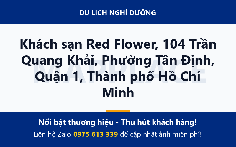 Khách sạn Red Flower, 104 Trần Quang Khải, Phường Tân Định, Quận 1, Thành phố Hồ Chí Minh