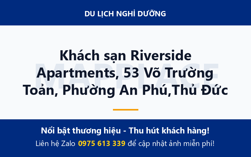 Khách sạn Riverside Apartments, 53 Võ Trường Toản, Phường An Phú,Thủ Đức