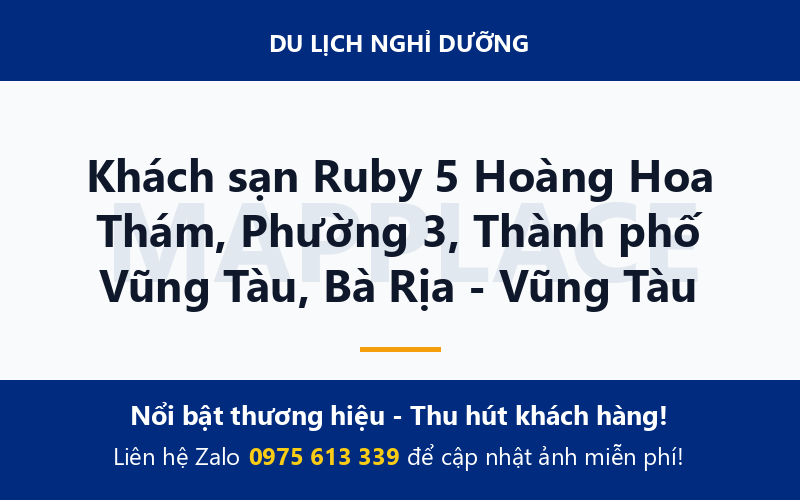 Khách sạn Ruby 5 Hoàng Hoa Thám, Phường 3, Thành phố Vũng Tàu, Bà Rịa - Vũng Tàu