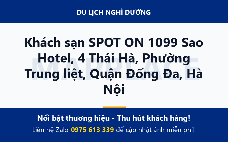 Khách sạn SPOT ON 1099 Sao Hotel, 4 Thái Hà, Phường Trung liệt, Quận Đống Đa, Hà Nội
